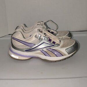 Reebok Women's Size 6.5 Easy Tone Smooth Fit Sneakers Shoes Silver Purple